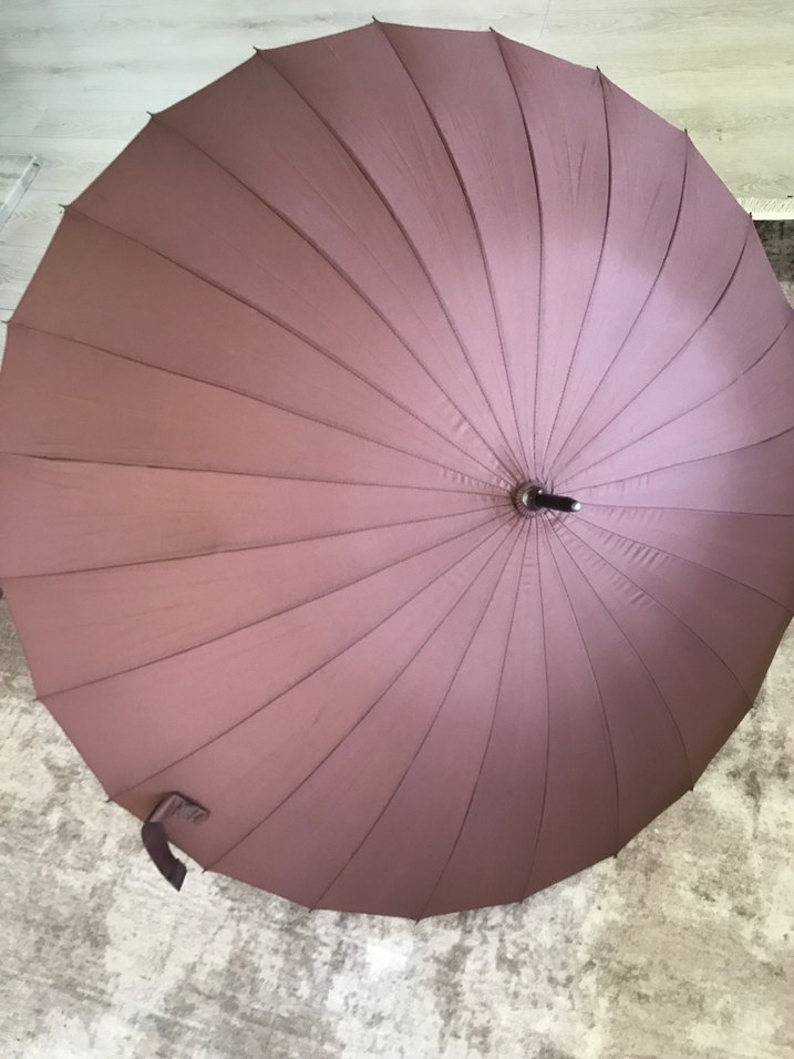 Kahverengi sıfır Pilili Şemsiye Kaliteli  - Görsel 5