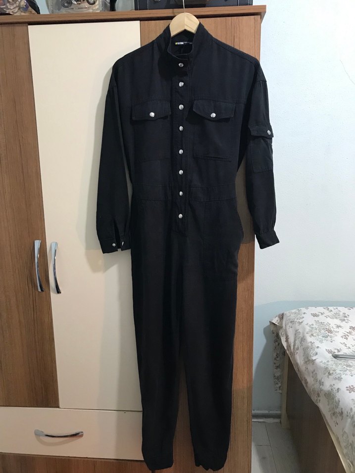 Mavi İcon Kadın Siyah Denim Uzun Tulum - Görsel 3