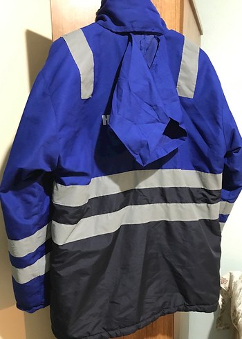 Mavi Siyah Reflektörlü Uzun Kollu Mont - Görsel 3