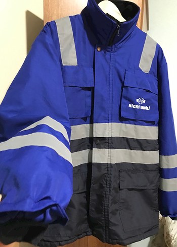 Mavi Siyah Reflektörlü Uzun Kollu Mont - Görsel 2