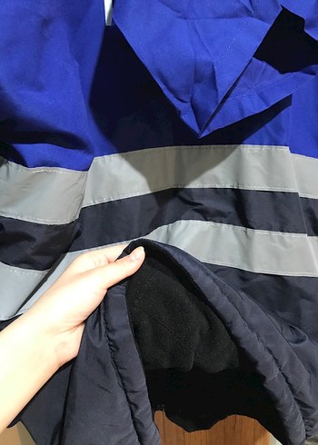 Mavi Siyah Reflektörlü Uzun Kollu Mont - Görsel 6