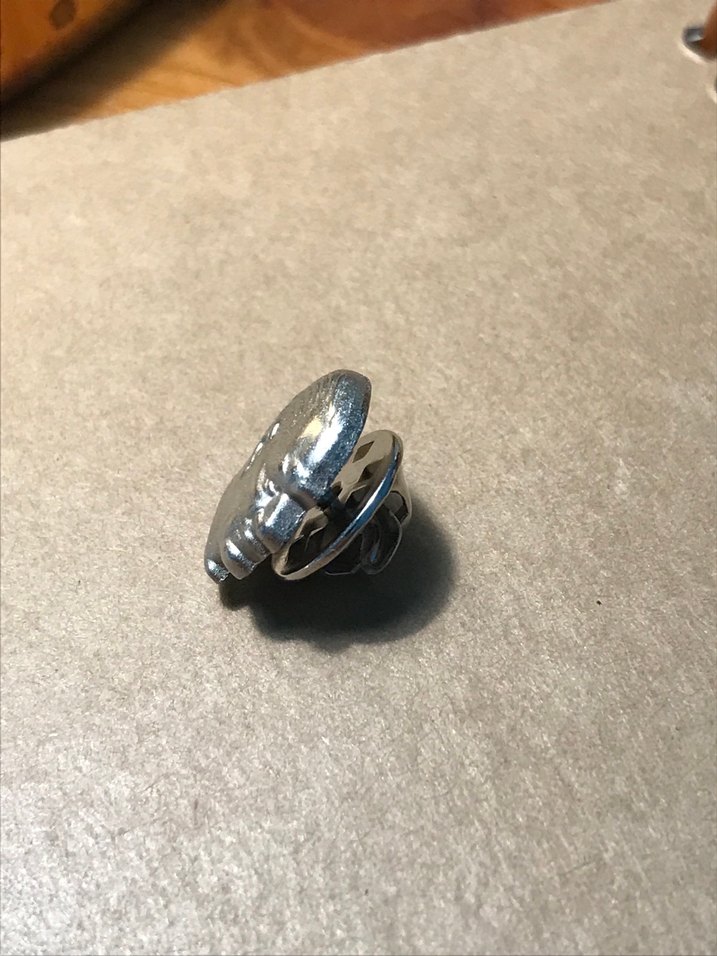 Erkek Vintage Parlak Kahverengi Rozet - Görsel 2