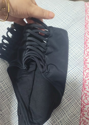 Siyah Strappy Mini Bikini Takım - Görsel 5