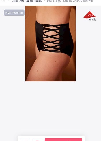 Siyah Strappy Mini Bikini Takım - Görsel 2