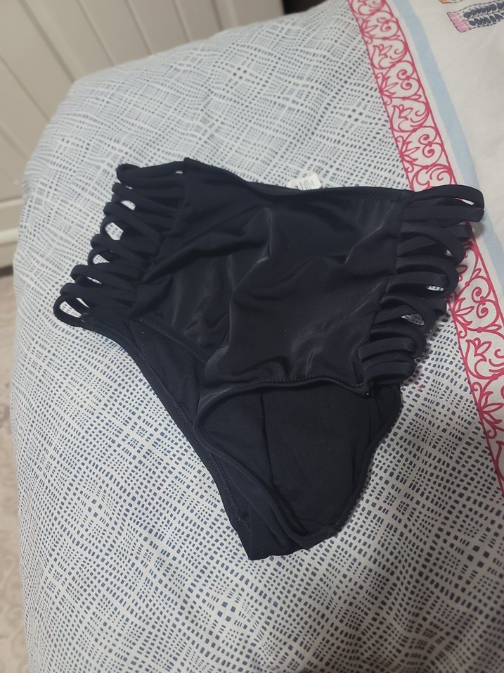 Siyah Strappy Mini Bikini Takım - Görsel 3