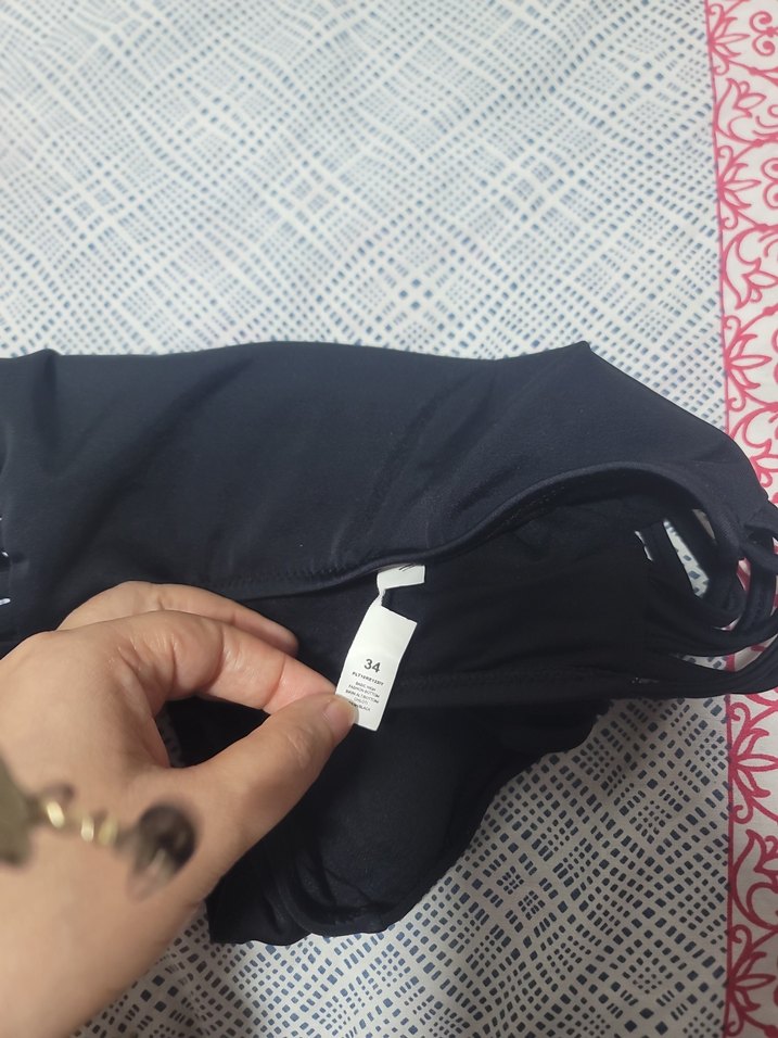 Siyah Strappy Mini Bikini Takım - Görsel 4