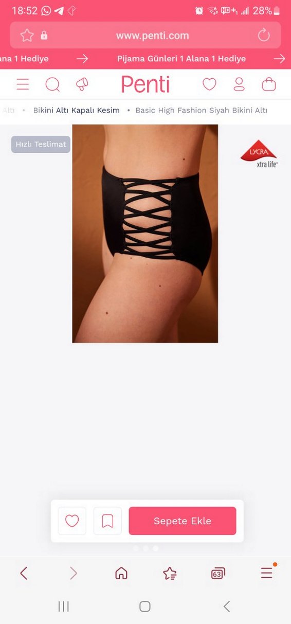 Siyah Strappy Mini Bikini Takım - Görsel 2