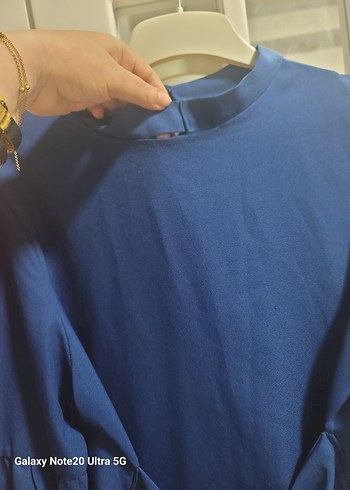 Mavi Kemerli Kadın Mini Tunik - Görsel 8