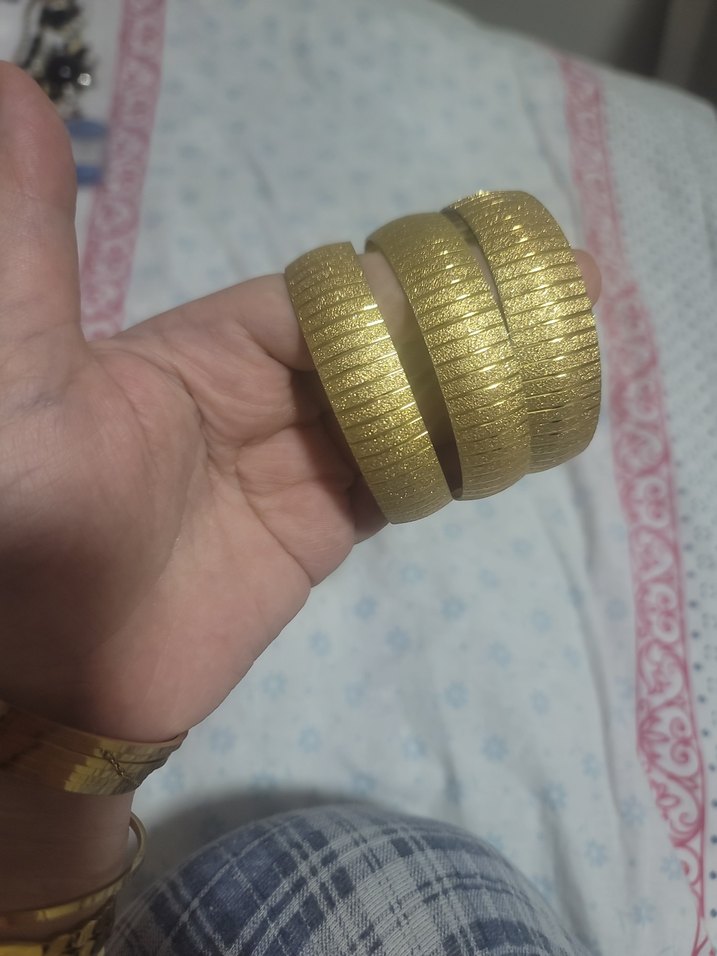 Bohem Yılan Desenli Elastik Altın Bileklik - Görsel 5