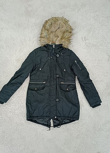 Siyah mont parka