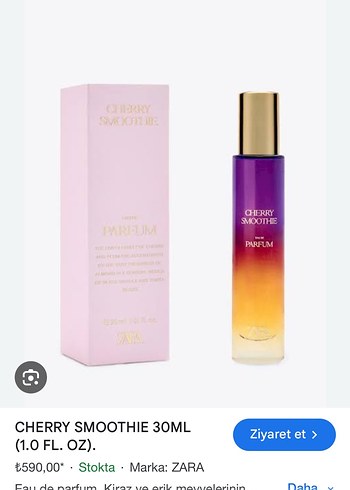 Zara Cherry Smoothie Kadın Parfümü 30ml