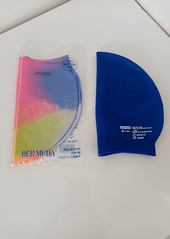 Renkli Bağcıksız Silikon Yüzme Bone - Görsel 2