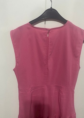 LC Waikiki Pembe Kolsuz Midi Elbise