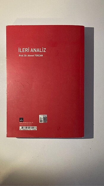  İleri analiz ahmet tekcan kitabı