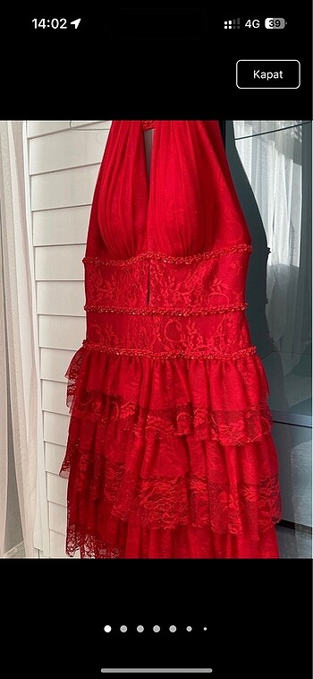 Zara Kırmızı eklenebilir tül detaylı elbise