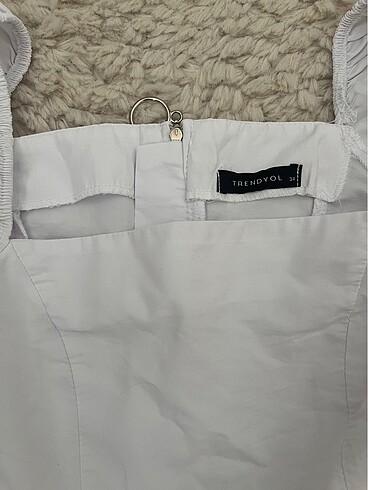 Trendyol & Milla Crop üst beyaz