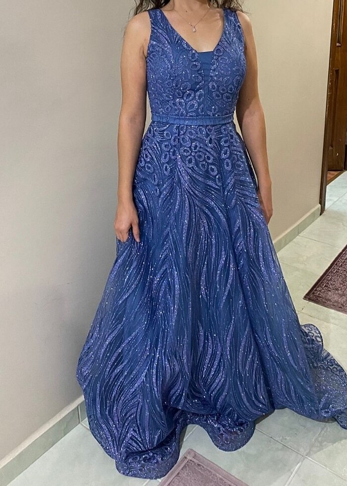 Indigo Abiye Elbise - Görsel 2