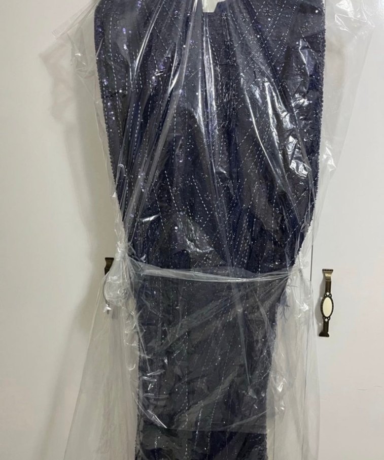 Lacivert tesettür Uzun Kadın abiye - Görsel 2