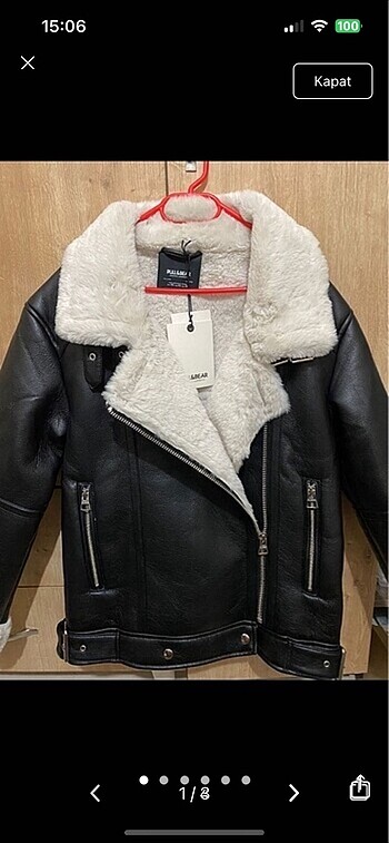 Pull and bear kürklü ceket mont