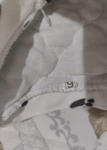 Bebek Beyaz Baskılı Fermuarlı Tulumu - Görsel 4