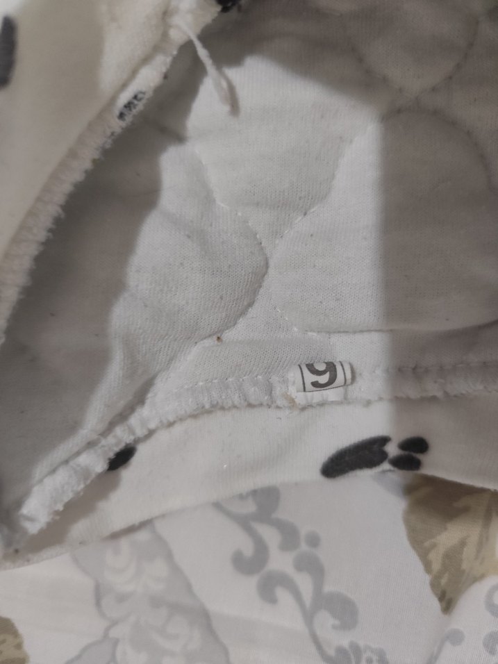 Bebek Beyaz Baskılı Fermuarlı Tulumu - Görsel 4