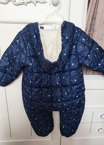 Koyu Mavi Fermuarlı Bebek Tulumu - Görsel 2