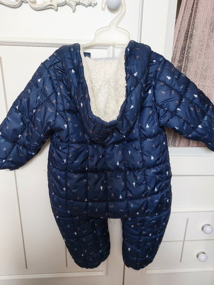 Koyu Mavi Fermuarlı Bebek Tulumu - Görsel 2