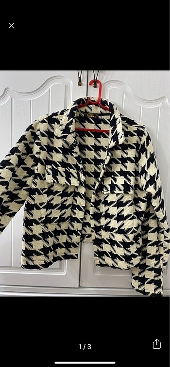 desenli crop ceket