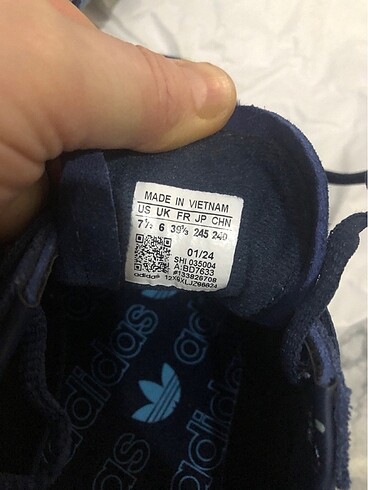 39,5 Beden mavi Renk Adidas spezial
