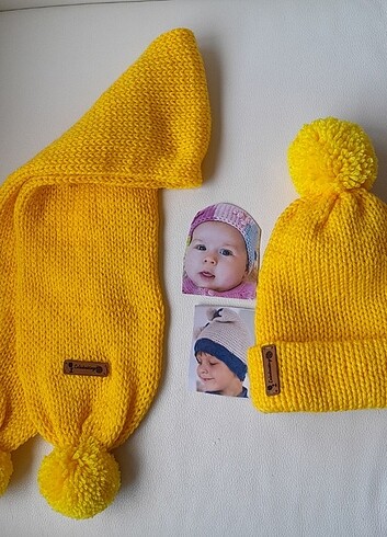 Zara bebek çocuk bere atkı takimi