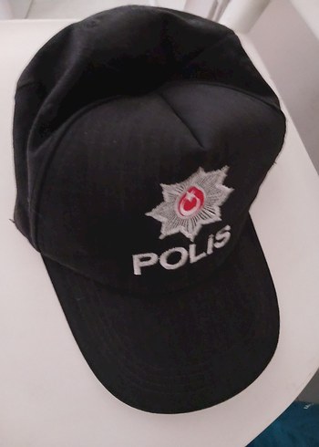 Siyah Polis Nakışlı Erkek Şapka - Görsel 4