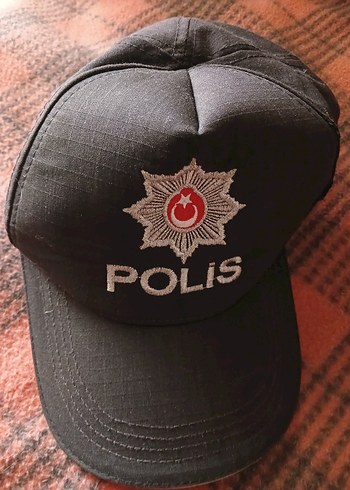 Siyah Polis Nakışlı Erkek Şapka - Görsel 3
