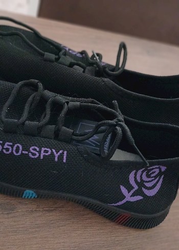 Siyah üzerine Mor Kadın Spor Ayakkabı - Görsel 5