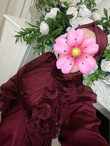 Zara BORDO RENGİ TESETTÜR ABİYE