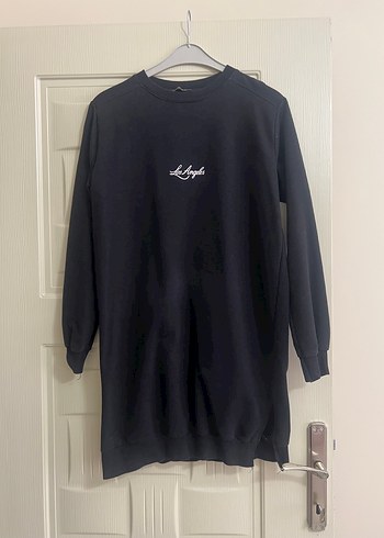 Siyah Uzun Kollu Oversize Sweatshirt - Görsel 4