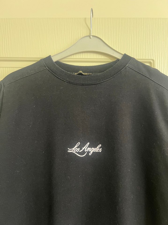 Siyah Uzun Kollu Oversize Sweatshirt - Görsel 2