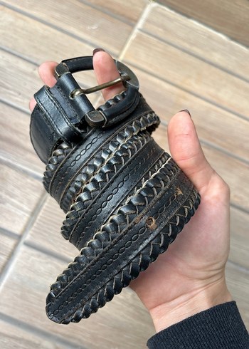 Gön Deri Gön Deri el yapımu vintage deri hasır sarması kemer