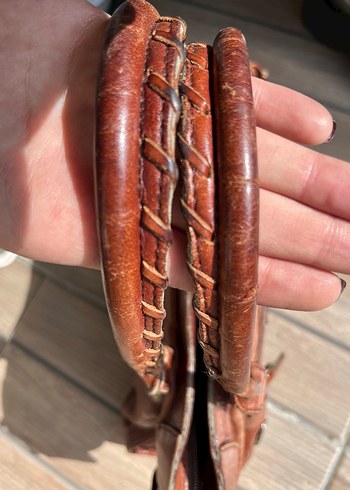 Balenciaga orijinal balenciaga kuzu derisi vintage kızıl kahve midi