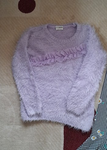 Mor Örgü Uzun Kollu Bebek Kız Takımı - Görsel 2