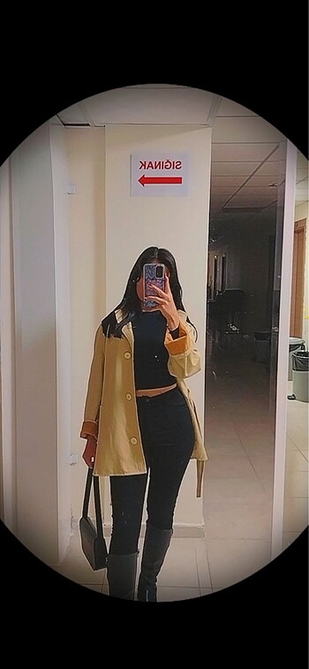 s Beden camel Renk Trençkot