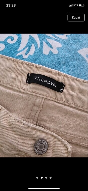 38 Beden Crop flare taş jean