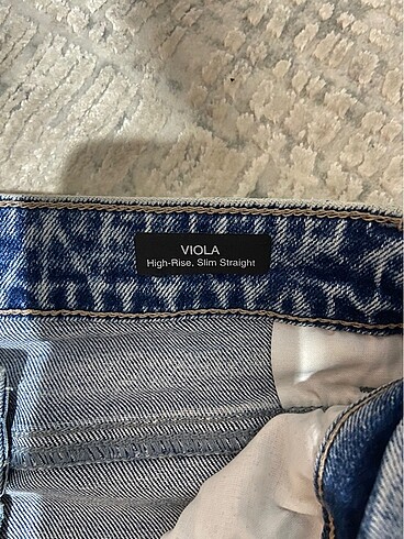 38 Beden Mavi viola Straight jean