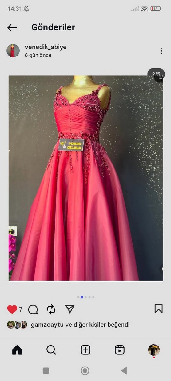 Bordo Boncuk İşlemeli Uzun Abiye Elbise - Görsel 4