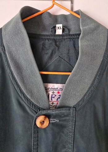 Düğmeli Yeşil Erkek Bomber Mont - Görsel 2