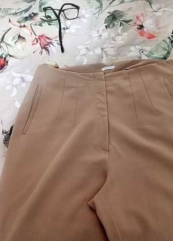 44 Beden ten rengi Renk Yüksel bel havuç pantalon