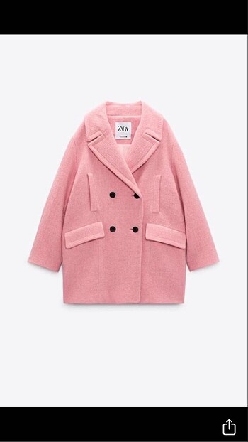 Zara pembe yün kaban