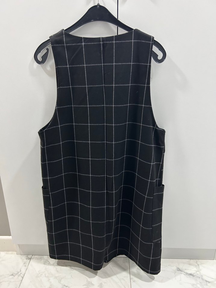 MANGO Gri Kareli JİLE ELBİSE - Görsel 2