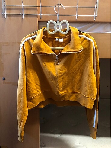 xs Beden Kısa fermuarlı sweatshirt