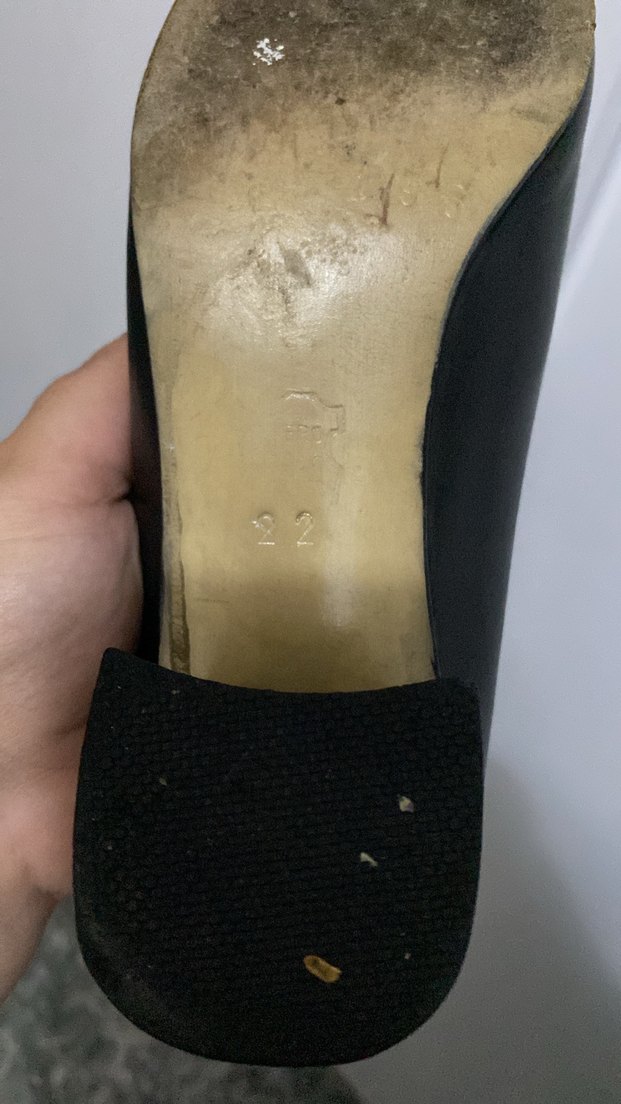 Siyah deri Kadın Klasik Topuklu Ayakkabı - Görsel 3