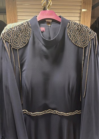 54 56 beden Lacivert büyük beden abiye - Görsel 6